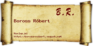 Boross Róbert névjegykártya
