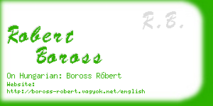 robert boross business card