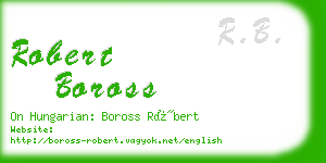 robert boross business card